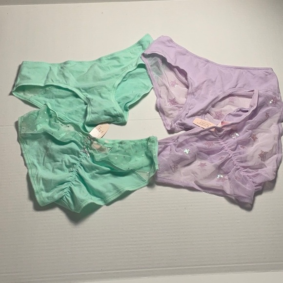 Victoria's Secret Other - B34 Victoria’s Secret Bundle 4 Panties 2 Mint Green and 2 Lavender Size XS